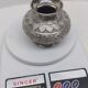 900 solid silver domed vase with floral motifs 196g