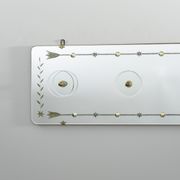 Coat rack with five engraved mirror hooks from Cristal Arte, Italy