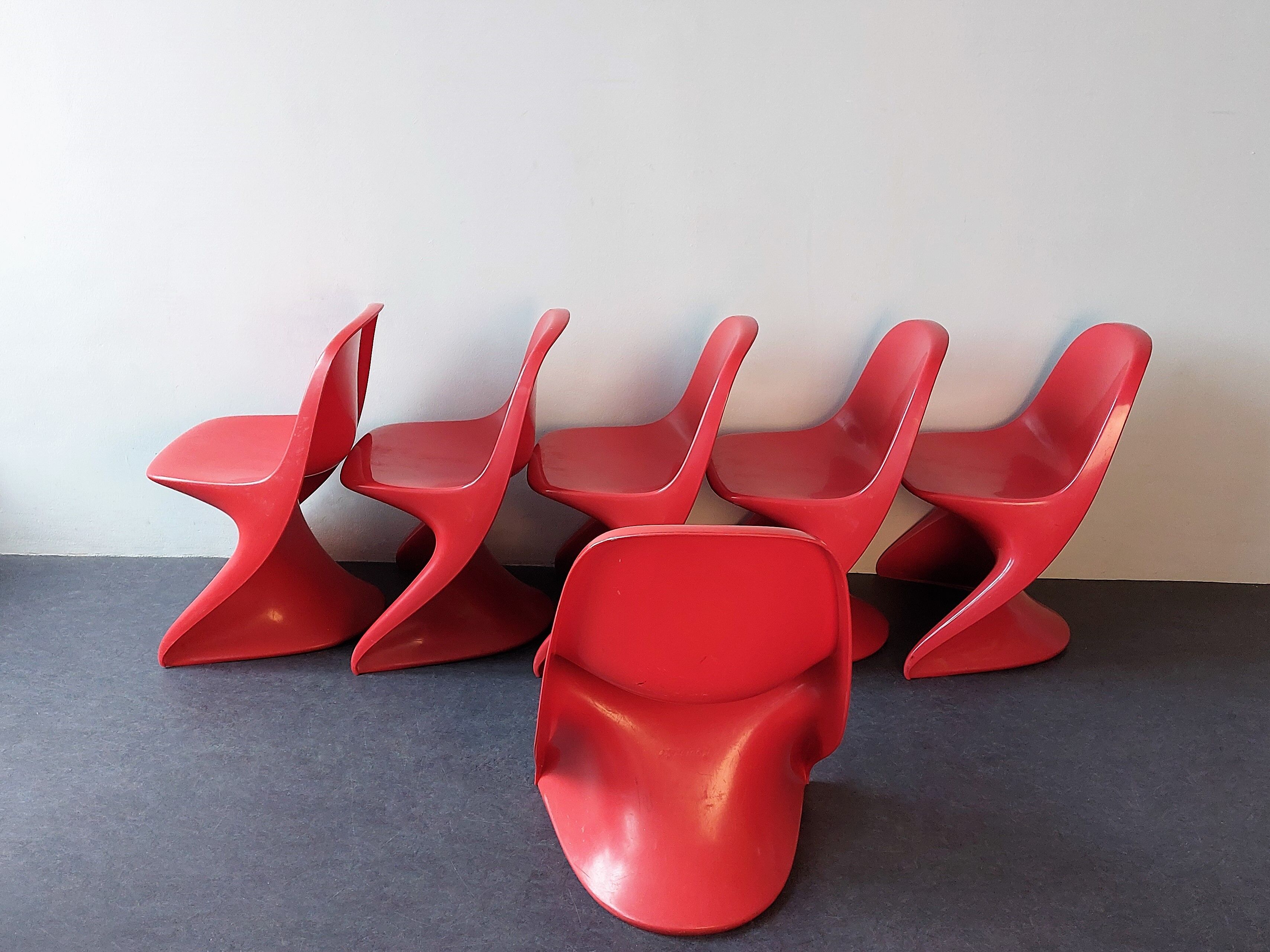 Set of 6 Casalino1 children's chairs by Alexander Begge for Casala, Italy 1970's