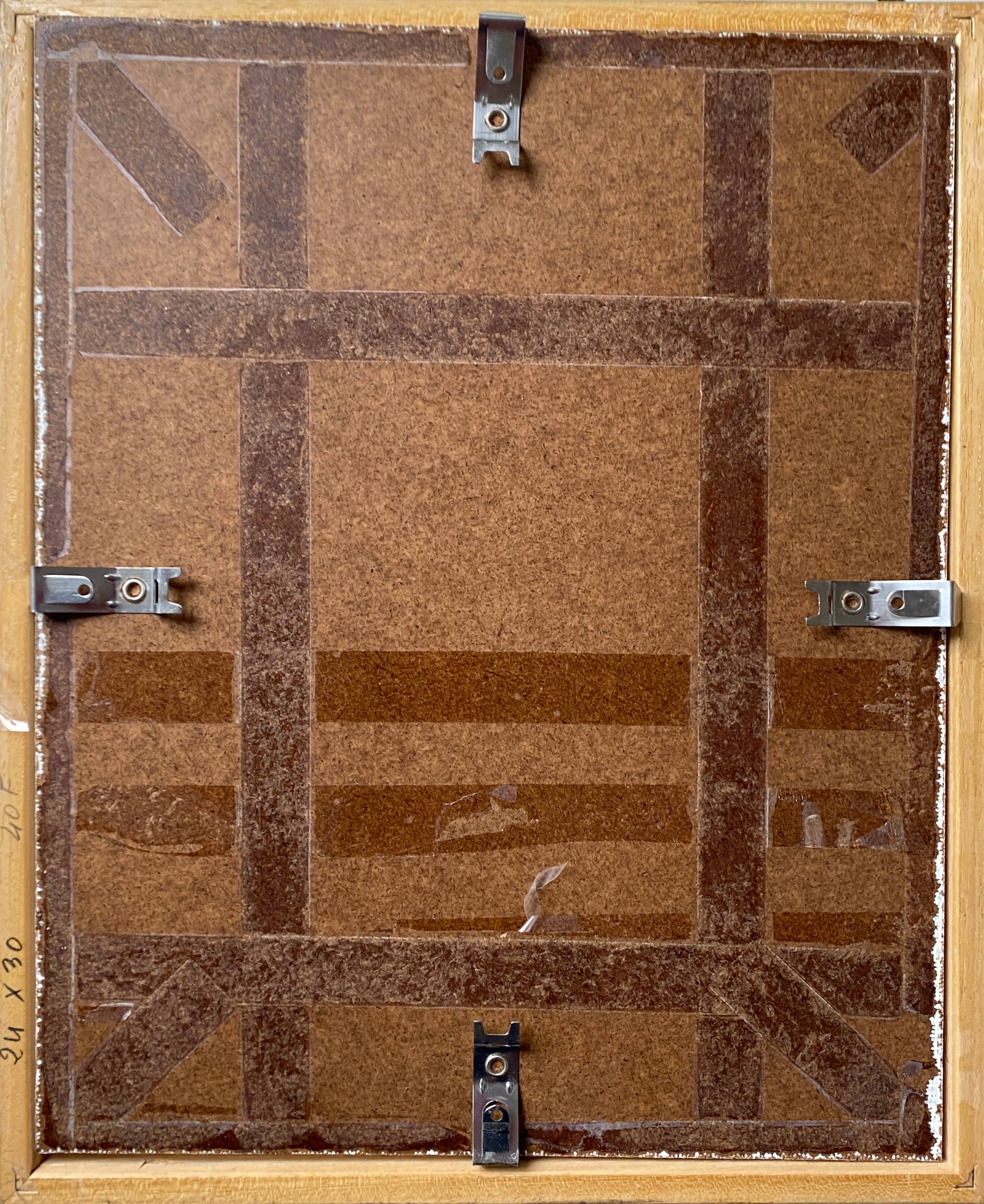 Watercolor painting "Bouquet of flowers on the window" + frame