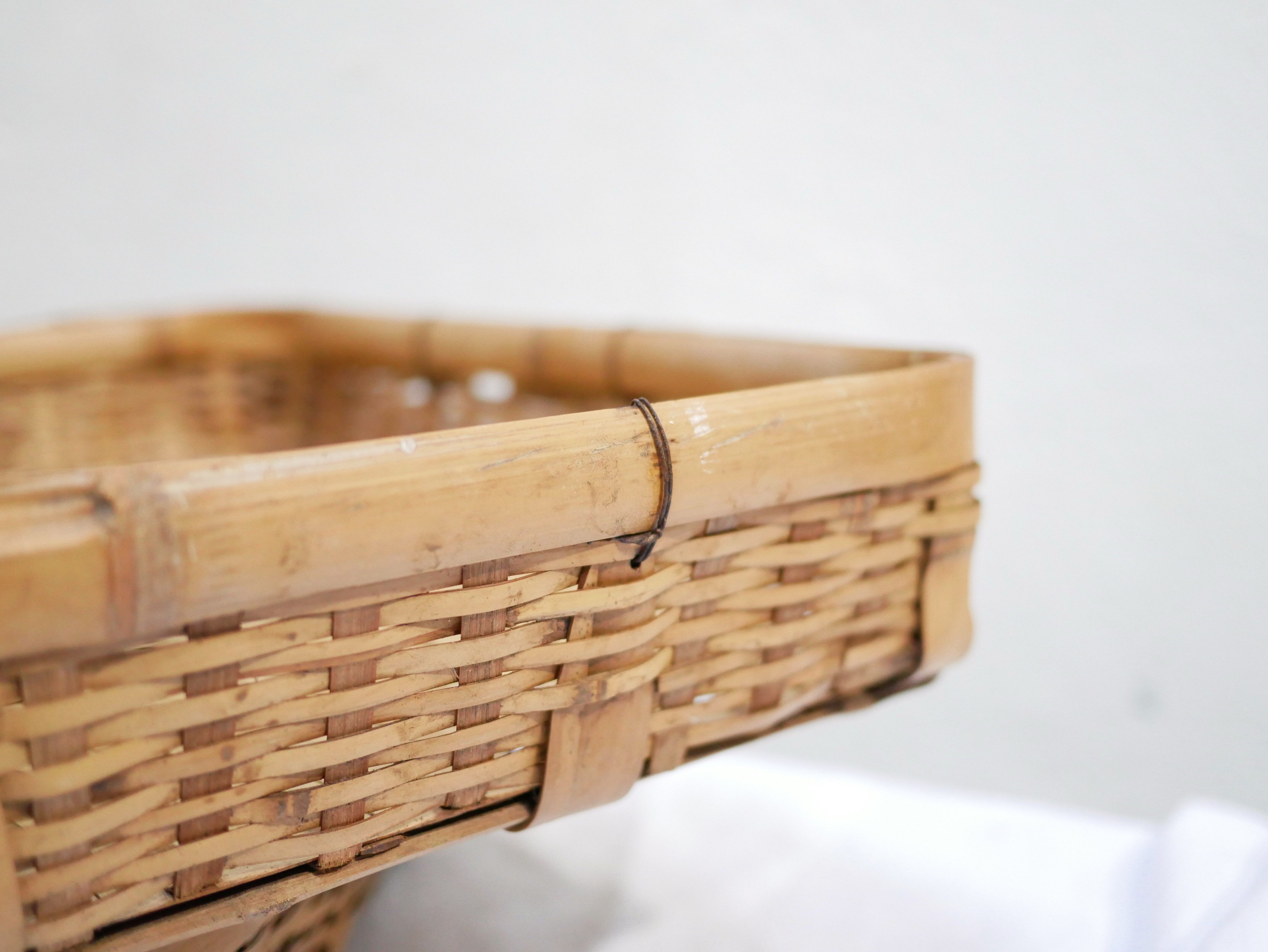 Vintage rattan basket
