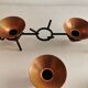 Older Danish designed candlestick, made of cast iron and copper.