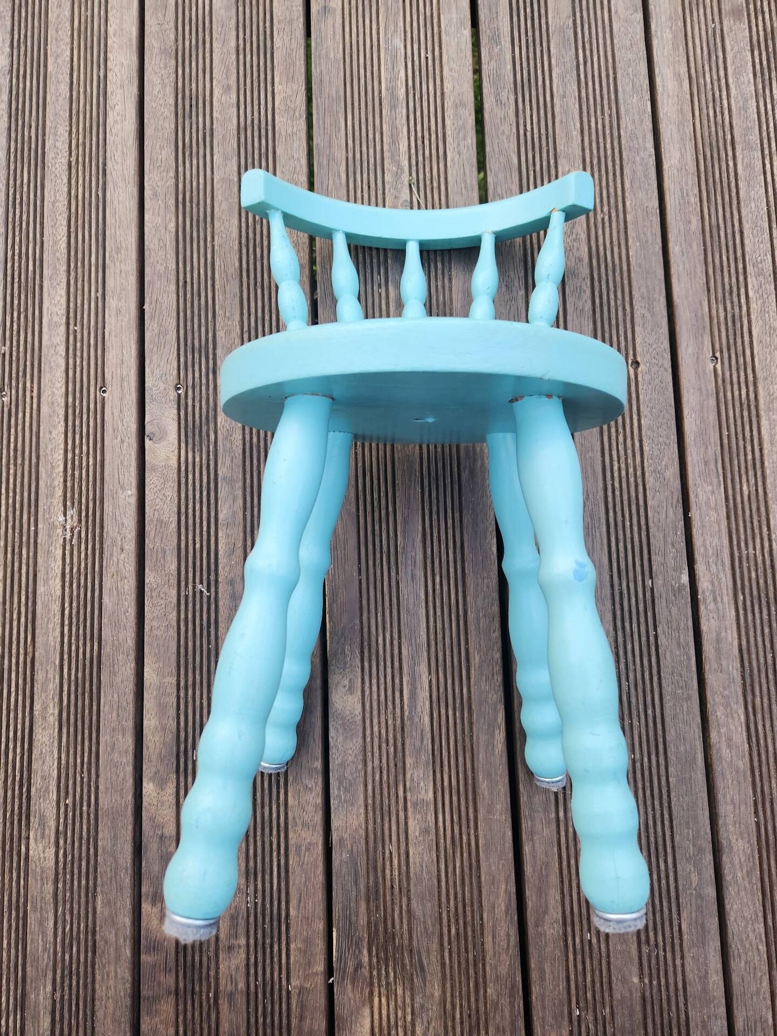 Chaise enfant en bois tourné vintage