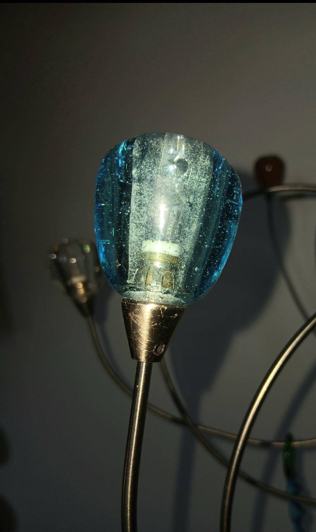 Lustre  plafonnier en verre multicolore Harco style Loor stawberry