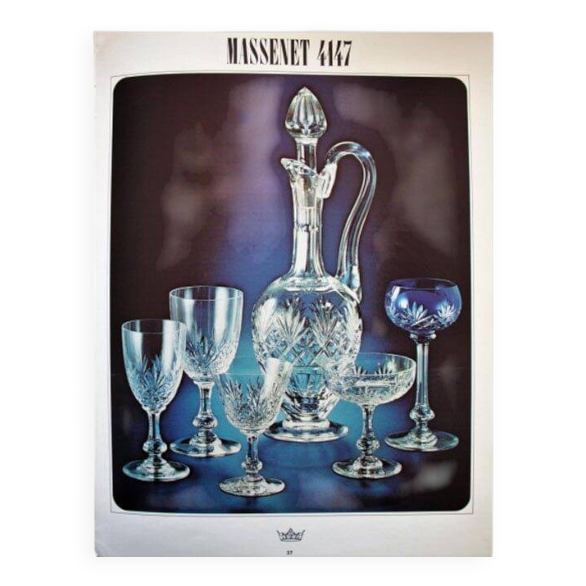 Massenet wine carafe in Saint-Louis cut crystal size 4147 H35