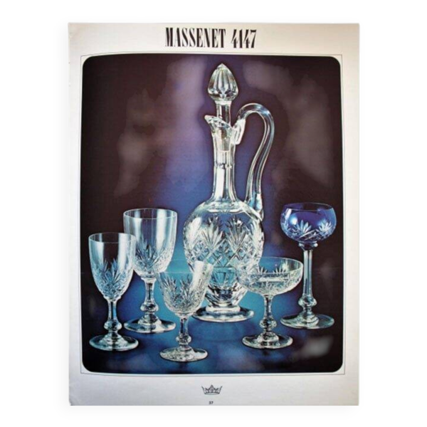 Carafe à vin Massenet en cristal taillé Saint-Louis taille 4147 H35