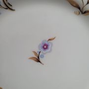 6 assiettes à dessert BD Limoges – décor floral géométrique – années 5