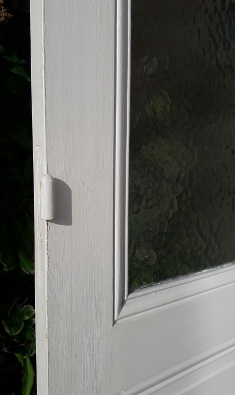 Old translucent glazed communication door 82.5x214.2cm (2)
