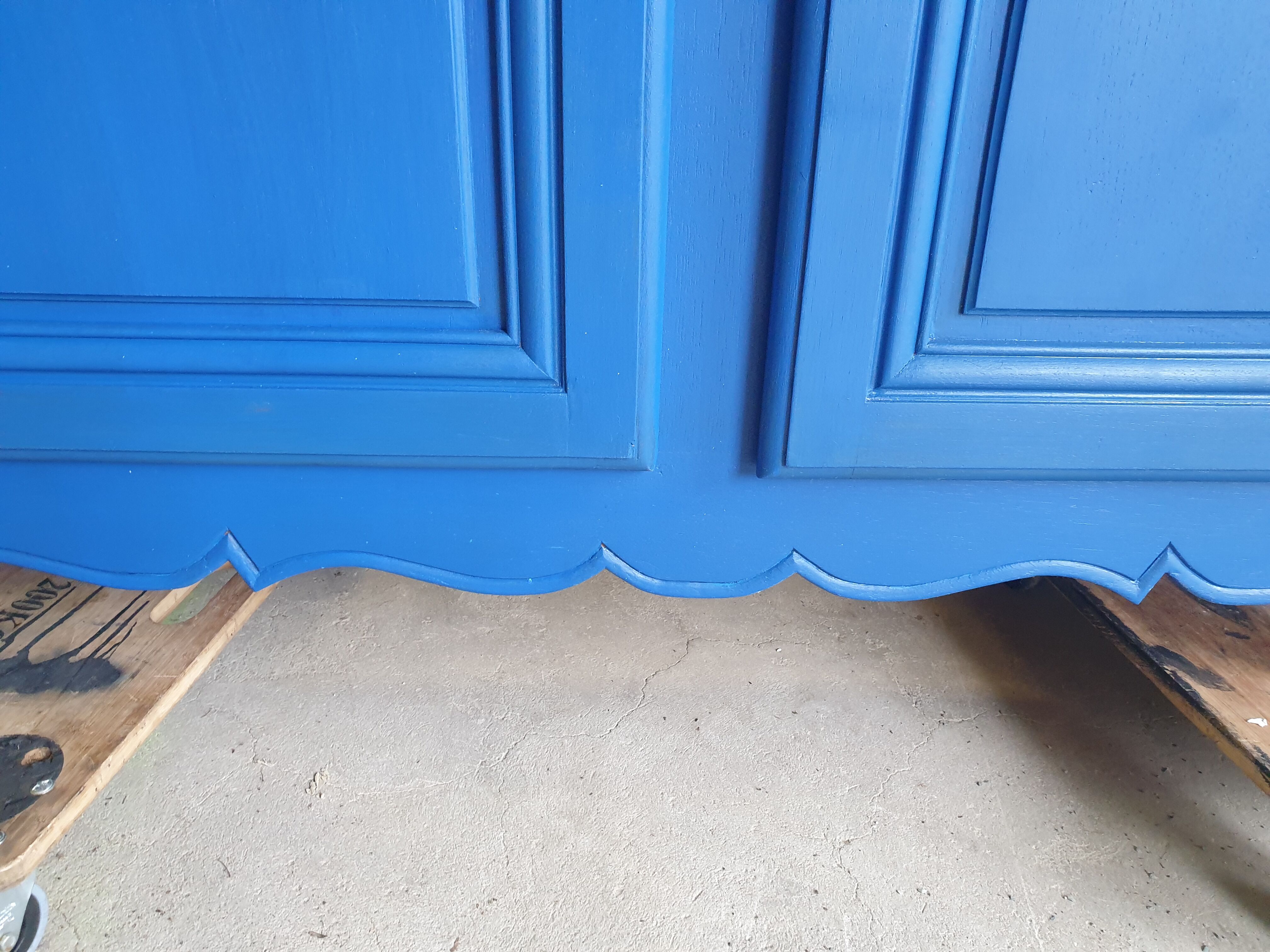 Blue bookcase