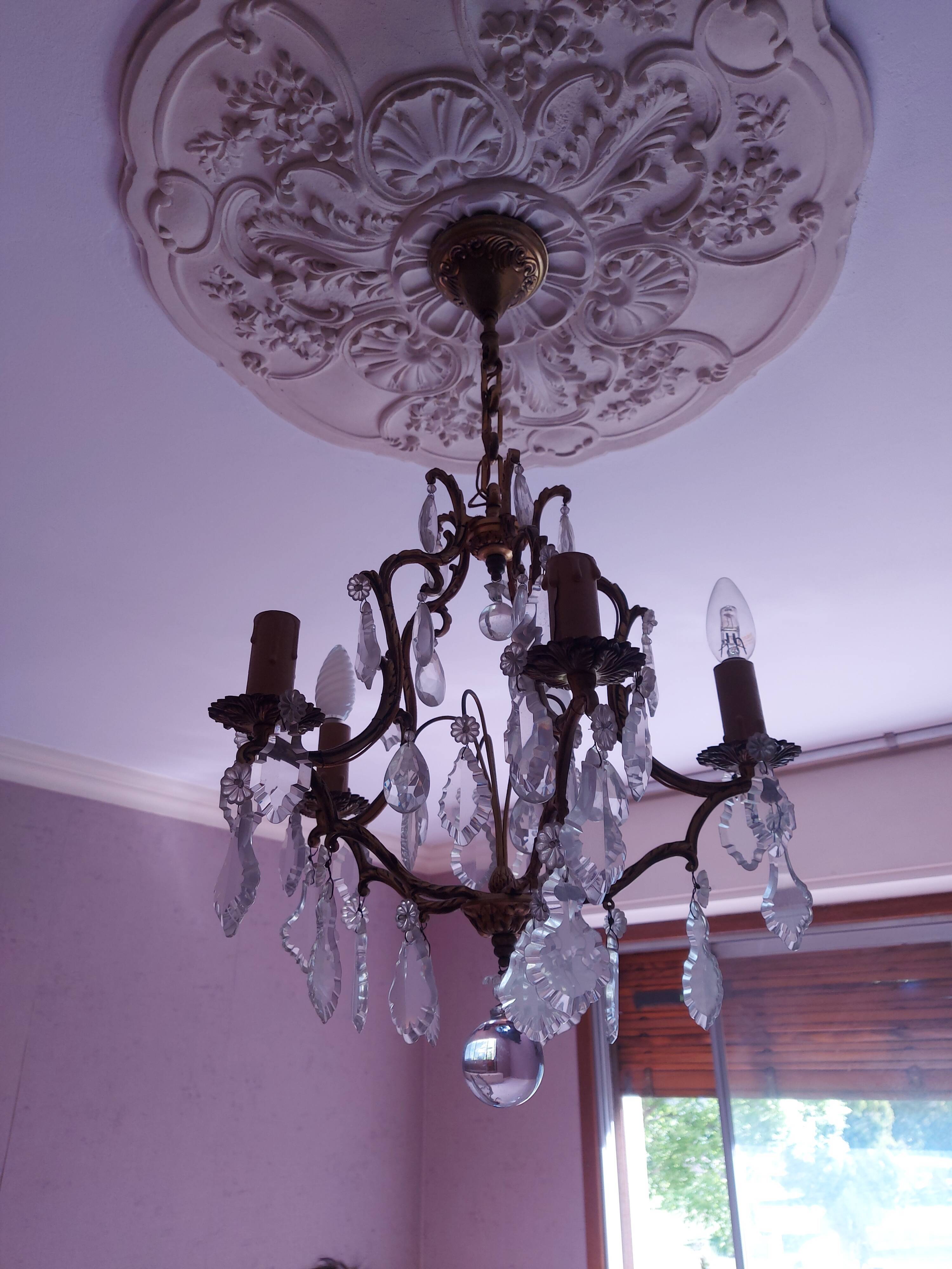 Chandelier cage with tassels