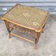 1930s rattan and wicker side table