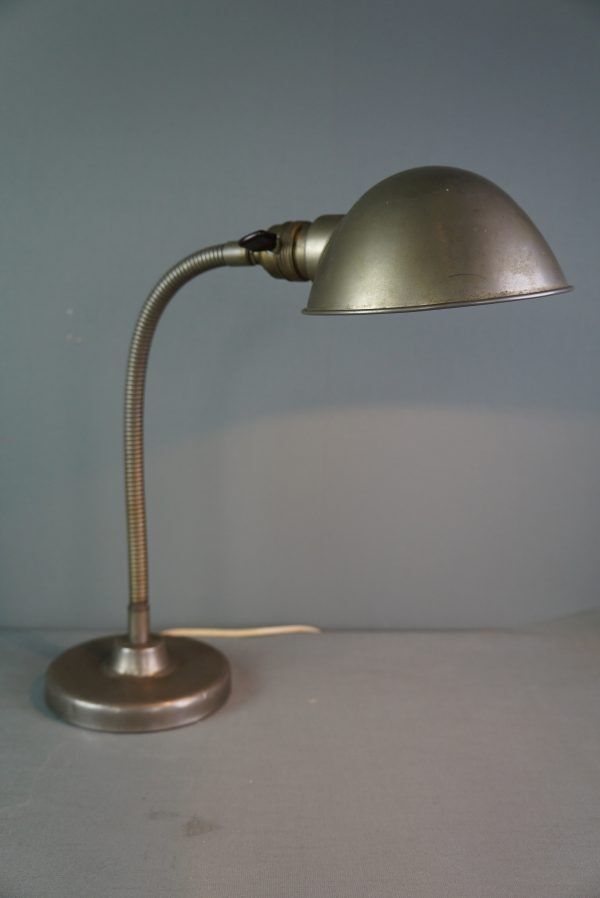 Vintage Metal Gooseneck Desk Lamp