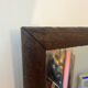 Large vintage mirror with a carved solid wood frame.