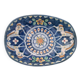 Vintage Handmade and Hand Painted Ceramic Bowl or Centerpiece, Italy