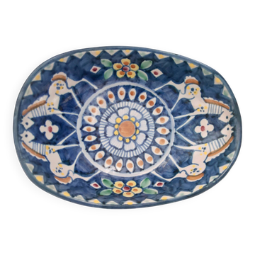 Bol ou centre de table vintage en céramique fait main et peint à la main, Italie