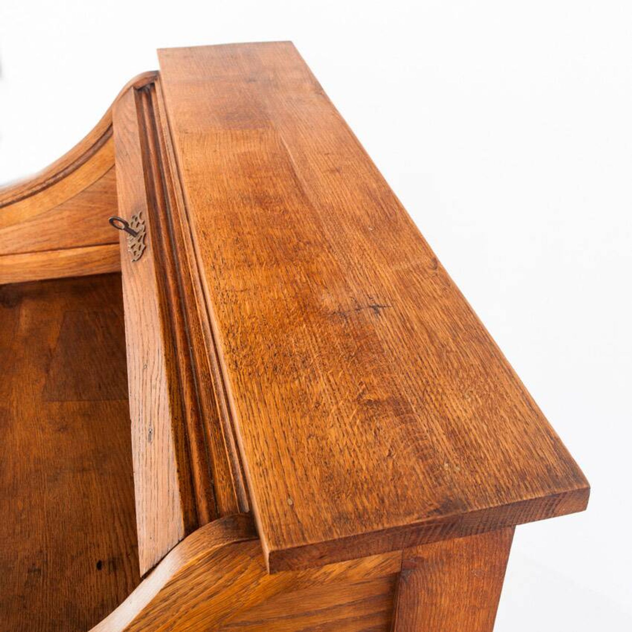 Vintage desk - secretary. Oak wood. France, 1940s