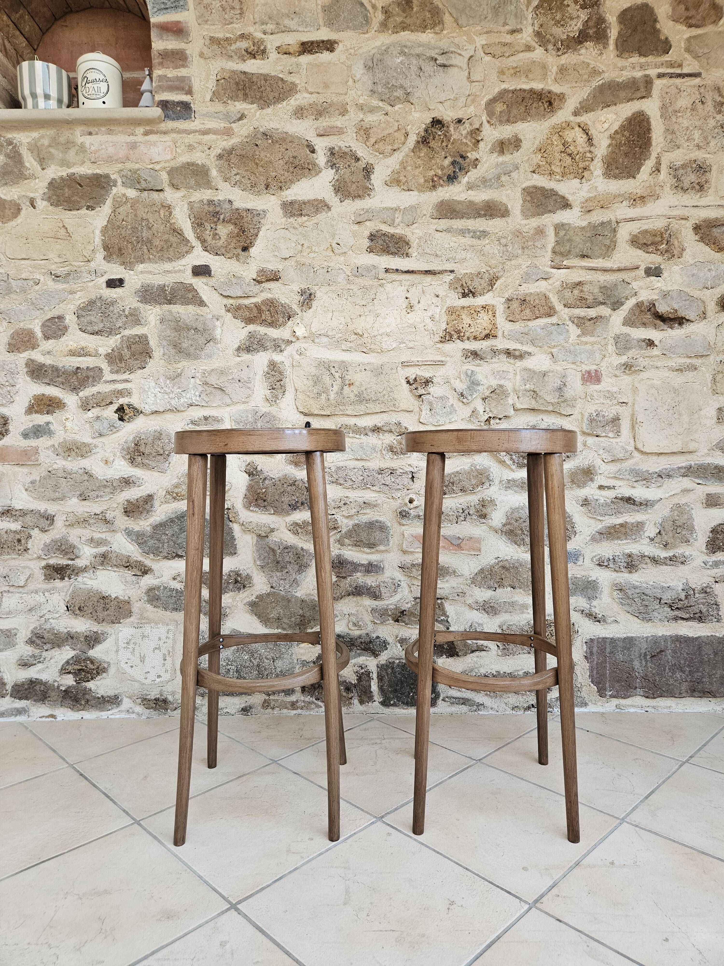 Paire tabourets hauts Baumann