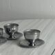 Lot de 3 coquetiers design en inox
