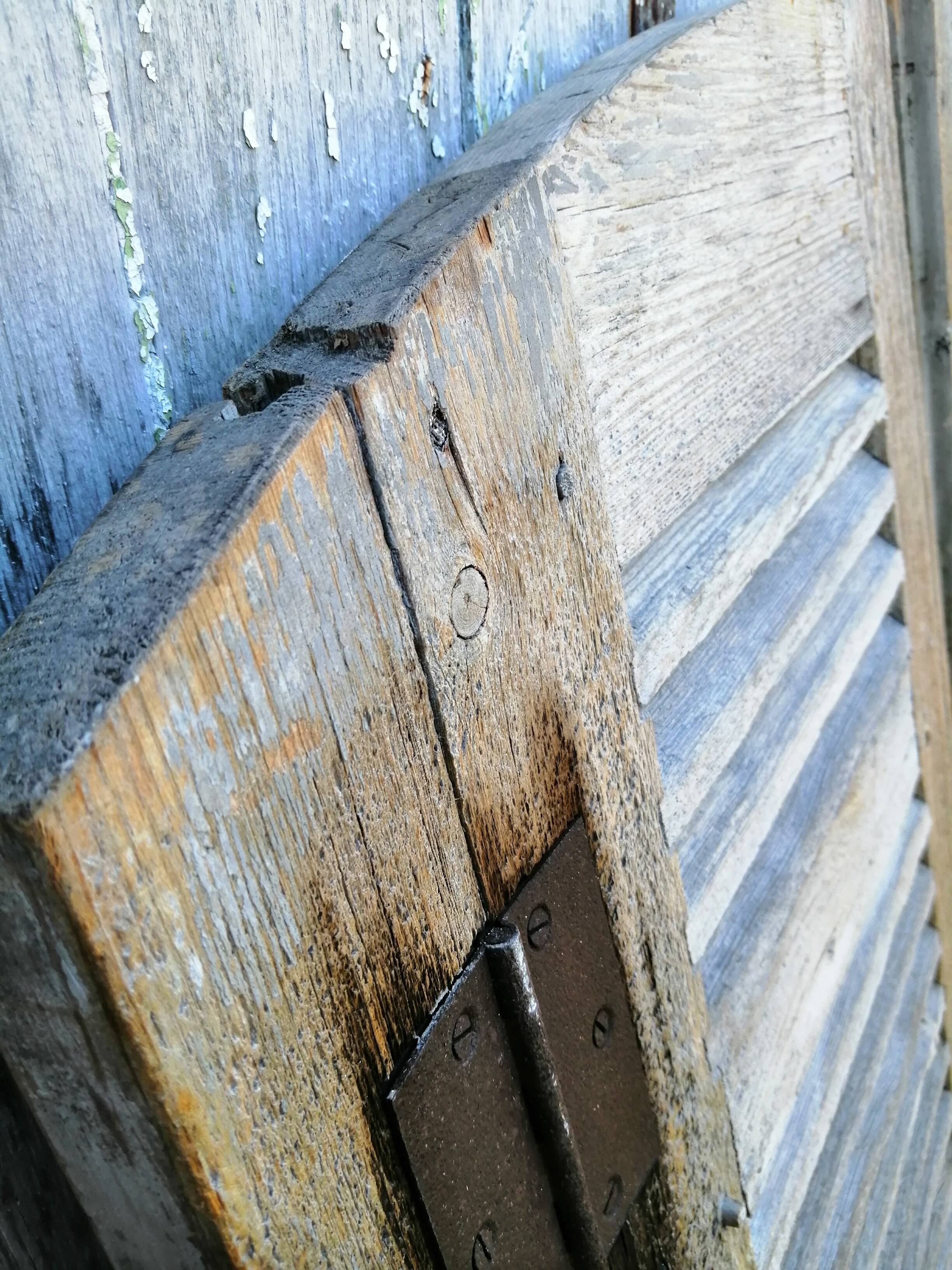 Pair of old 19th century louvered shutters