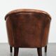 Sheepskin leather club chair with beautiful colours and comfortable seat