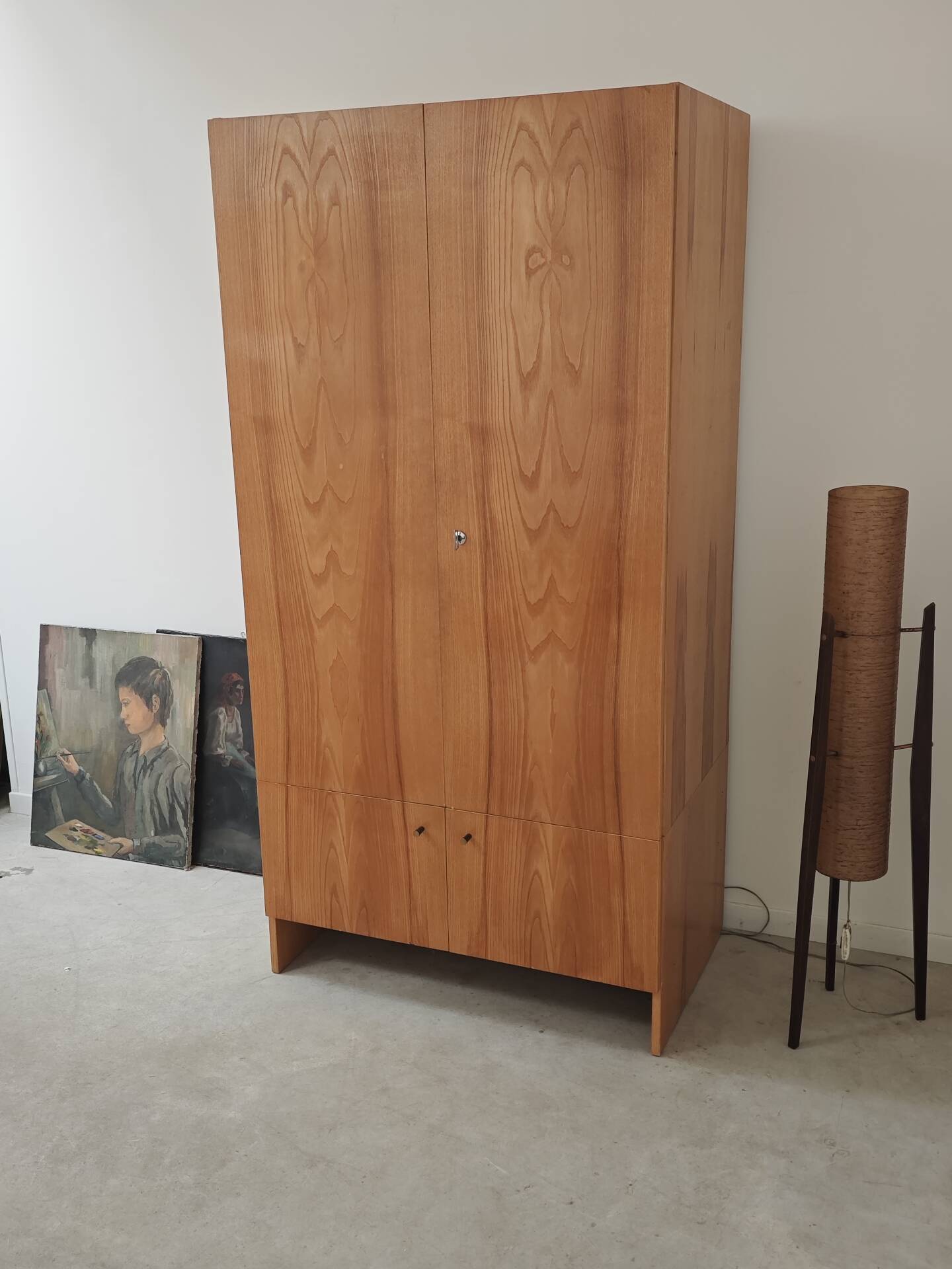 Large wooden wardrobe Drevotex 1970