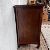 Vintage structured wood chest of drawers