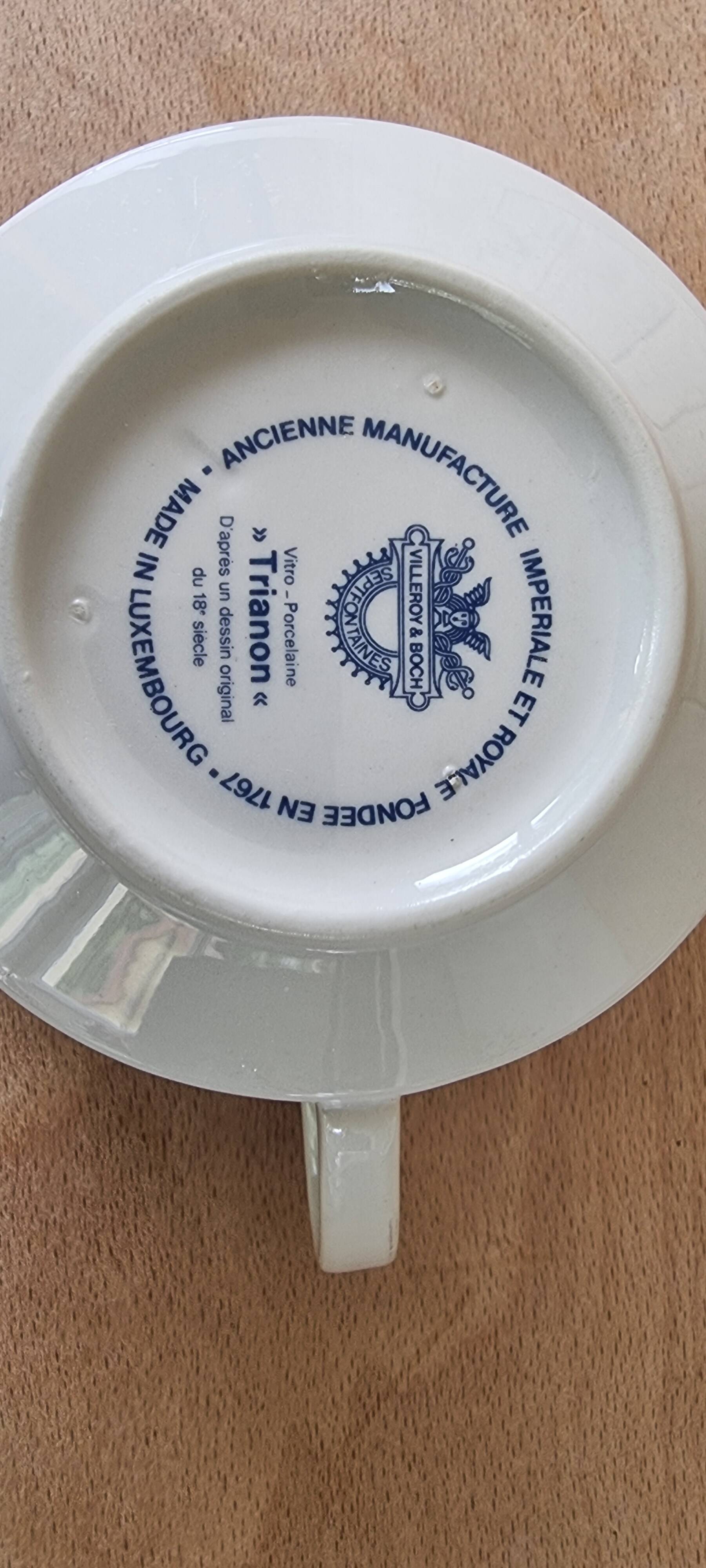 Villeroy & Boch Trianon 3 Coffee Tea Cups Saucers Perfect Condition