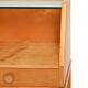 Vintage scandinavian bedside table in birch burl