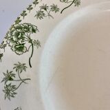 Round vinatge dish in iron earth model Palmyra of Sarreguemines