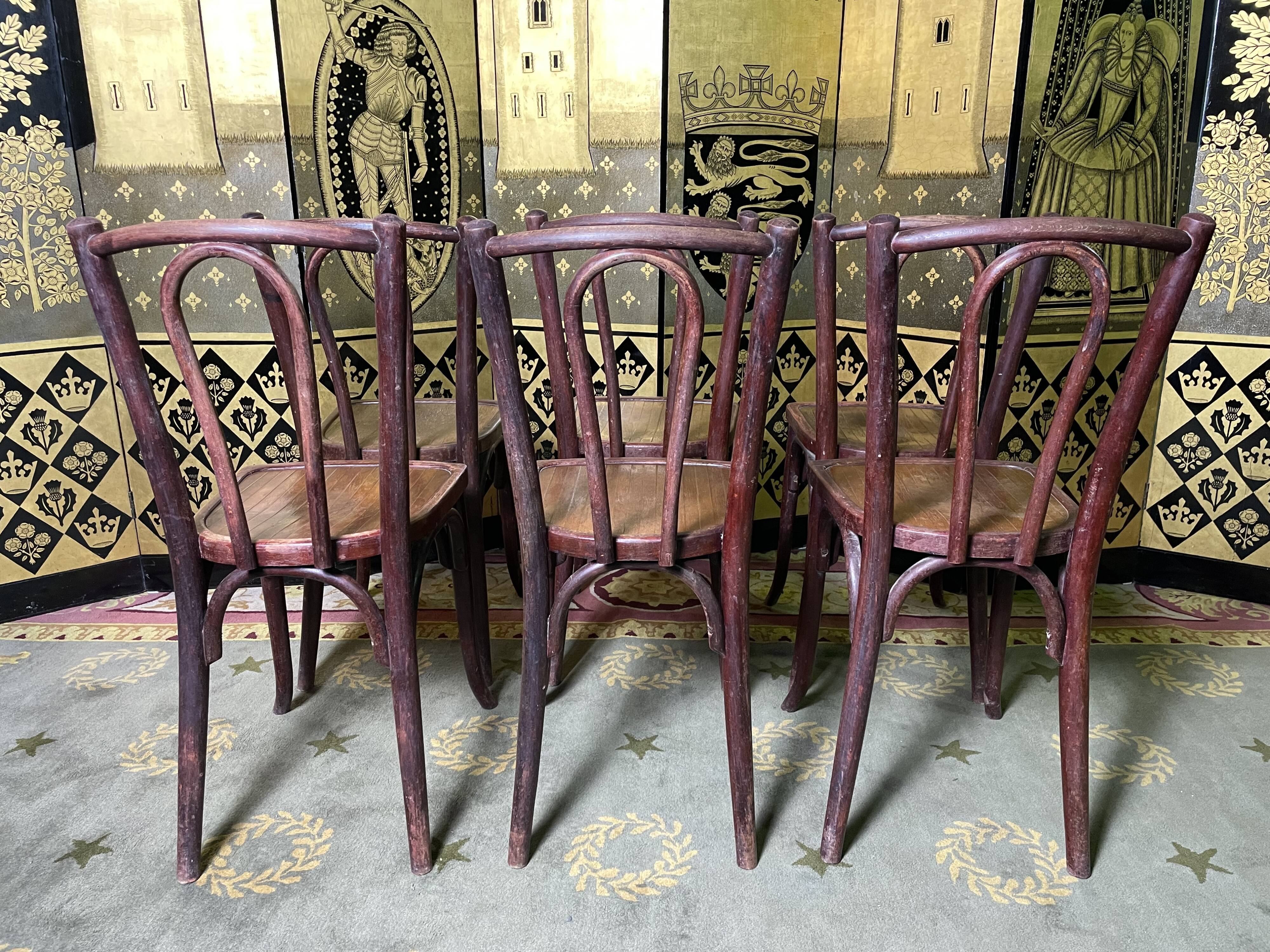 Suite of 6 chairs bistro baumann