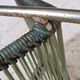 Chaise enfant scoubidou métal vintage 1970