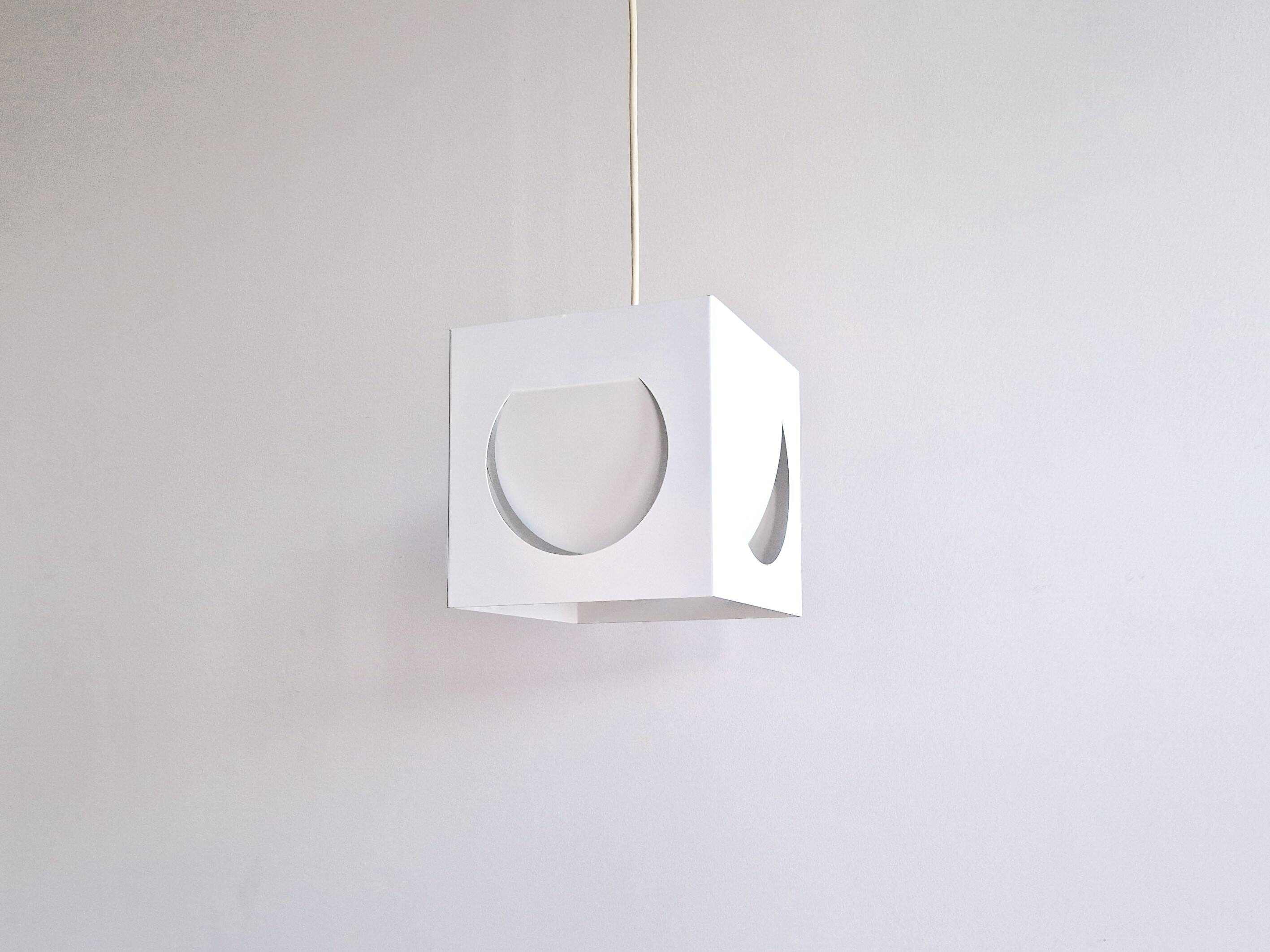 White metal pendant lamp by Shogo Suzuki for Orno, Finland 1960's