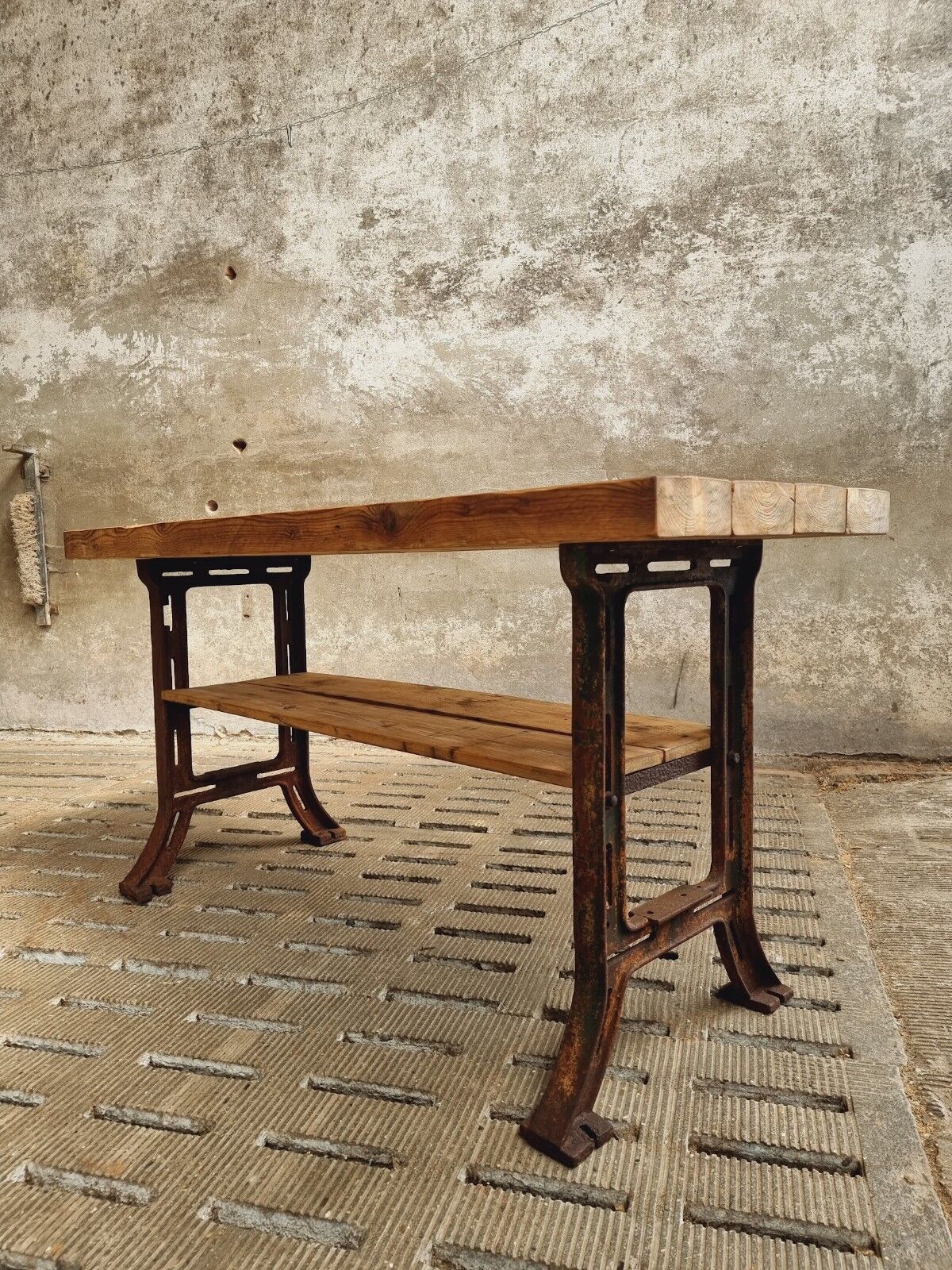Industrial table side table kitchen island or bathroom furniture