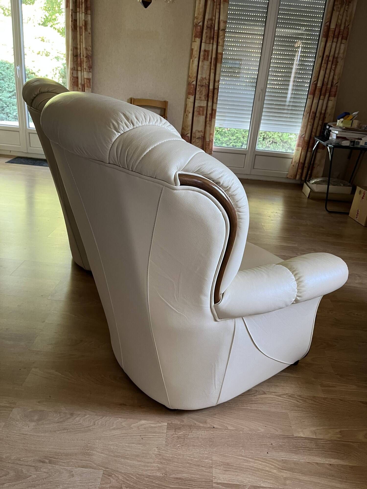 pair of leather armchairs