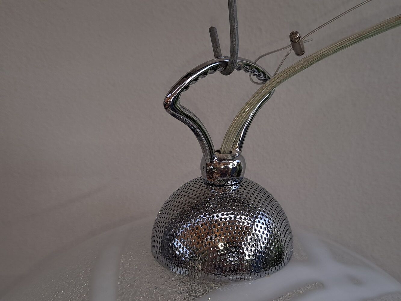 Xxl white swirl ceiling lamp murano vintage