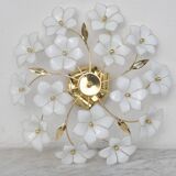 Delicious Murano Ceiling Light White Flowers, 1970