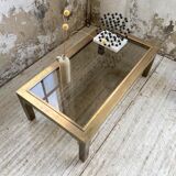 Table basse en laiton années 60