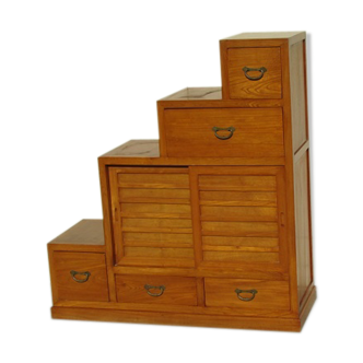 Staircase in massive teak furniture
