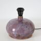 Recycled vintage lamp — handmade plum ceramic and antique floral lampshade
