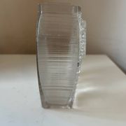 Moulded glass vase with Cubist portrait decoration, modern, 1970.