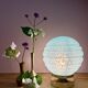 Vintage blue glass globe table lamp from Clichy
