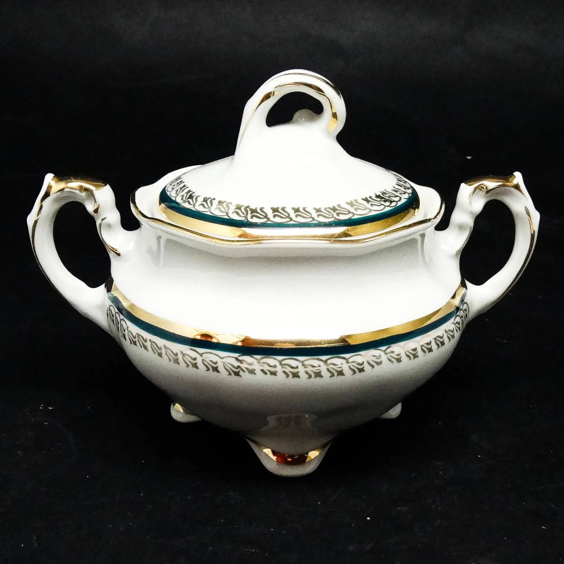 Rococo sugar bowl, porcelain, Poland, 1970s