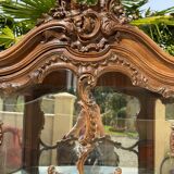 Louis XV Style Walnut Display Cabinet