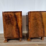 Art Decò Bedsides in Walnut