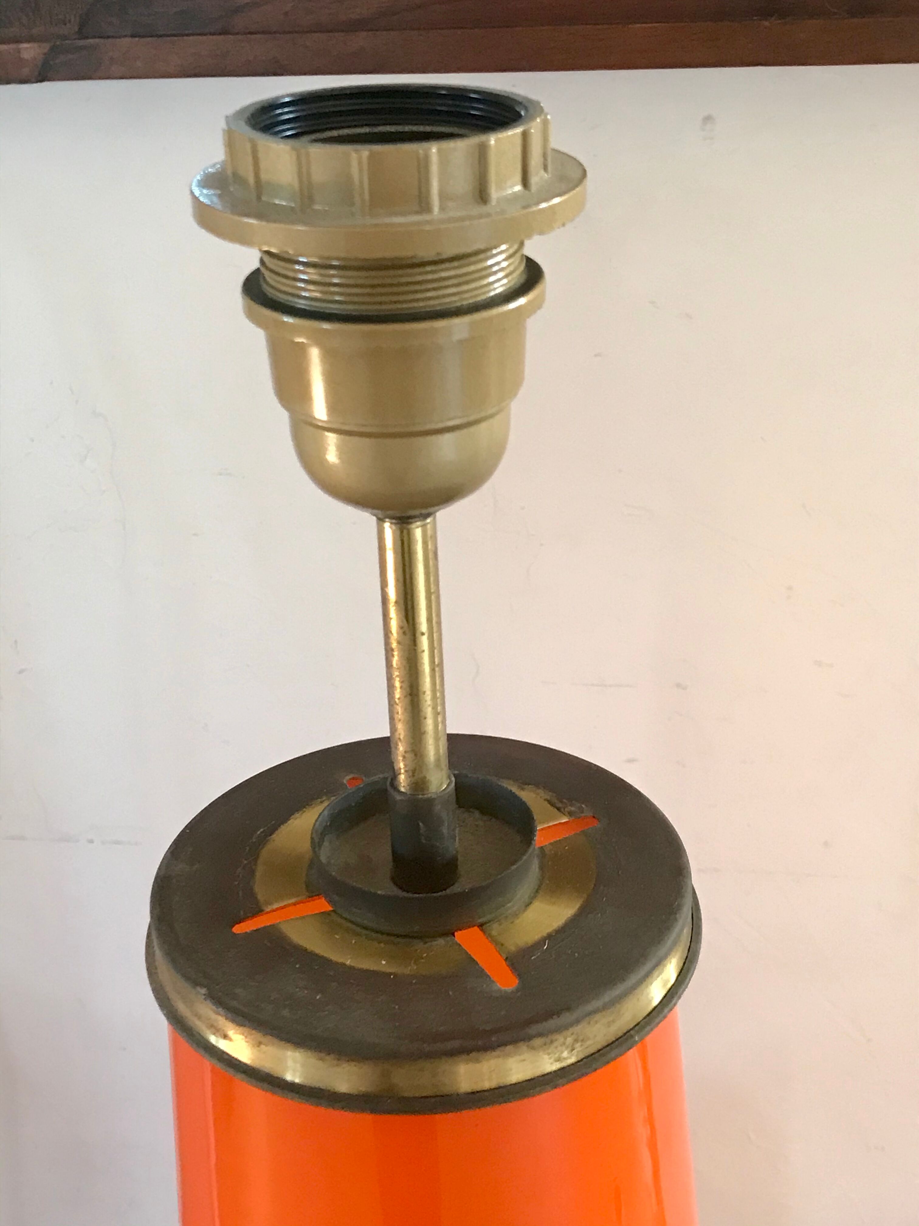 70's dual-light opaline lamp