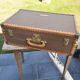 Vintage leather trunk suitcase