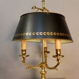 Lampe bouillotte à trois feux de lumière de style Empire