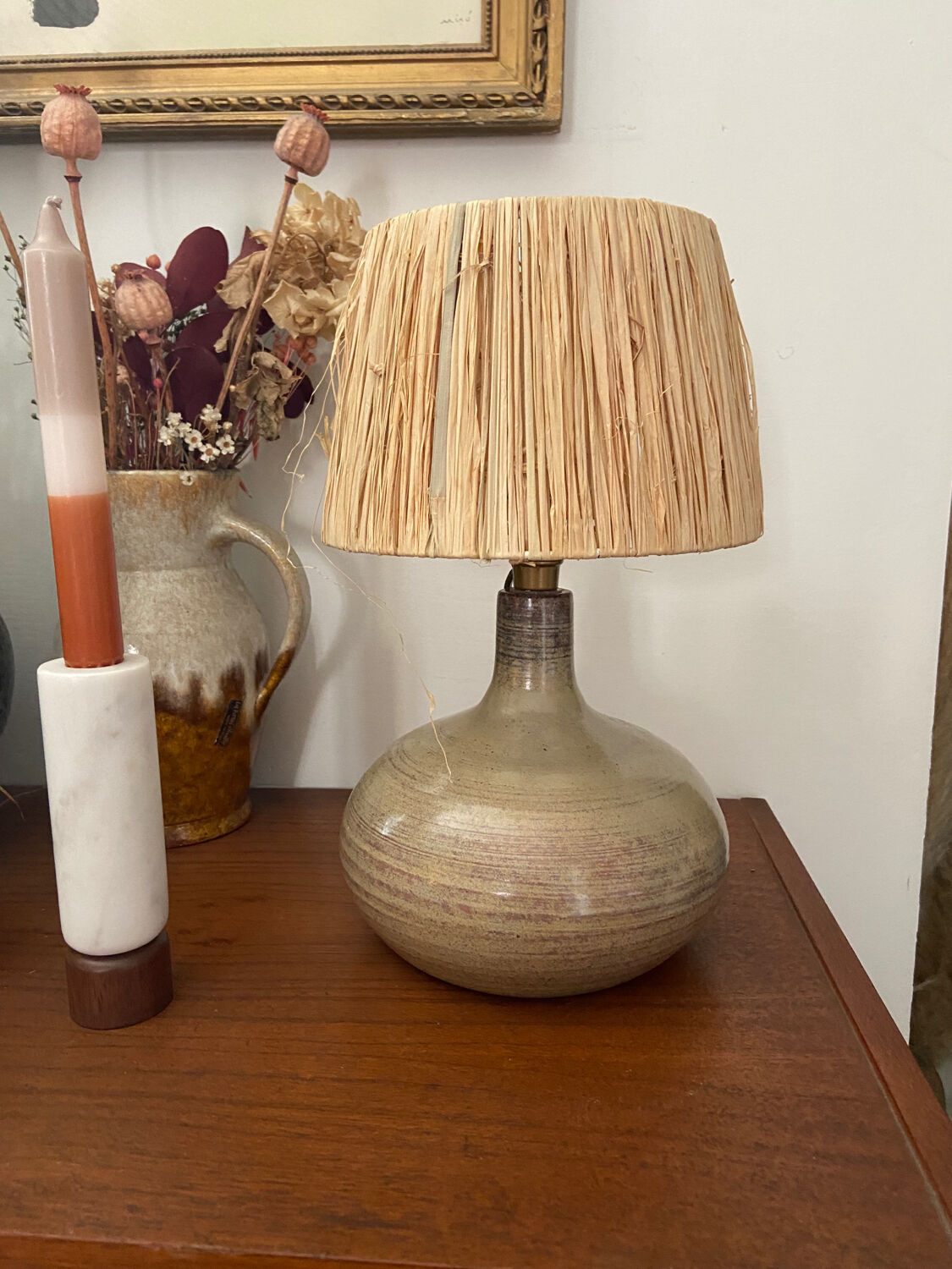 Ceramic lamp by Jean Pierre Gasnier vintage