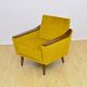 Yellow velvet armchair, 1960s