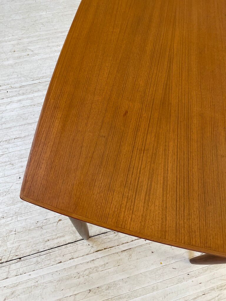 Scandinavian "boomerang" two-sided teak desk Midtjydsk Mobelfabrilk